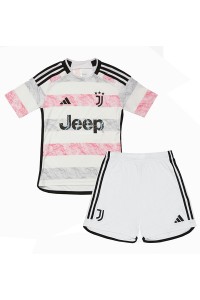 Fotbalové Dres Juventus Dětské Venkovní Oblečení 2023-24 Krátký Rukáv (+ trenýrky)